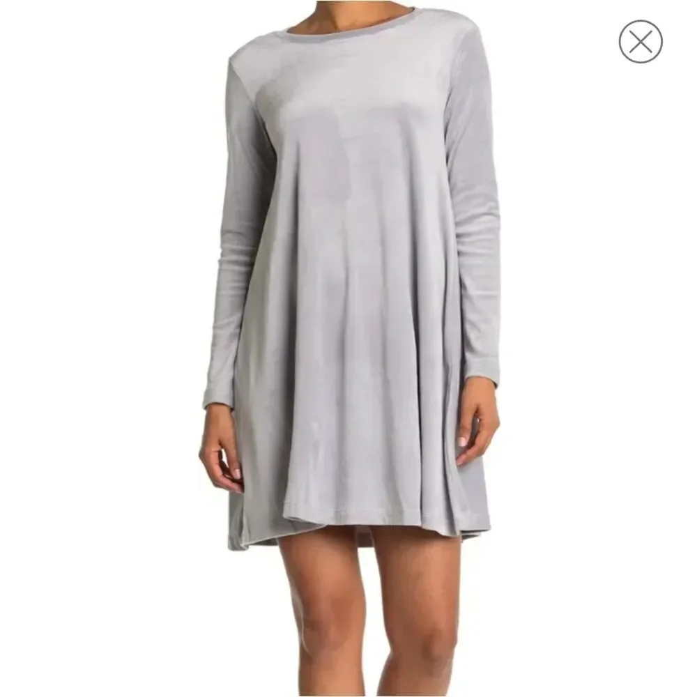 Joan Vass Velour long sleeve dress